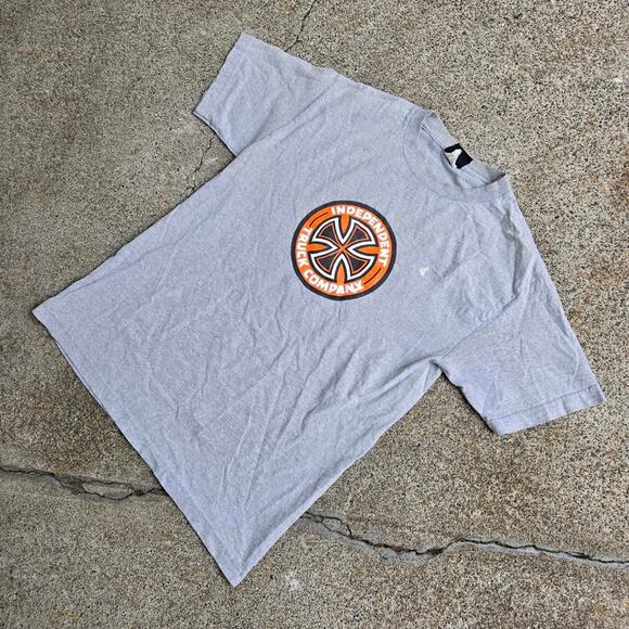 Vtg Y2k INDEPENDENT TRUCK COMPANY Cross Logo Graphic Skate Tee Shirt Medium - Picture 2 of 6